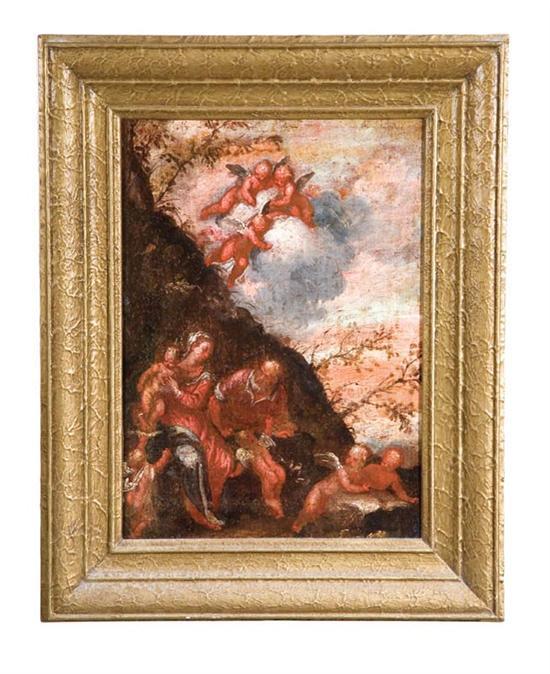 Appraisal: BIBLICAL PAINTING EUROPEAN MOST LIKELY TH CENTURY Oil on canvas