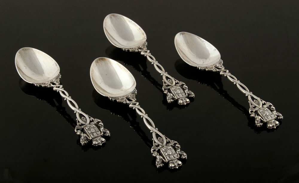 Appraisal: - Four th C Russian Silver Spoons Lot of four