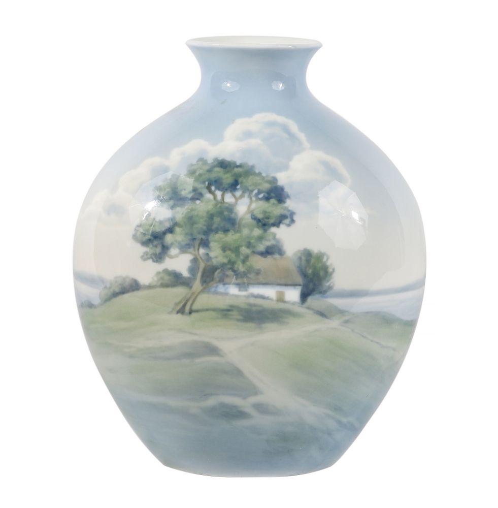 Appraisal: B G Porcelain Beach Scene Vase B G porcelain Beach