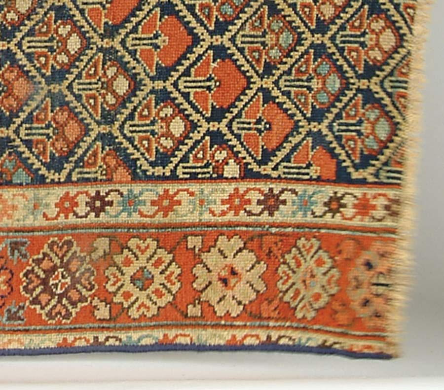 Appraisal: ORIENTAL RUNNER Interior stylized repeating flower design SIZE x CONDITION