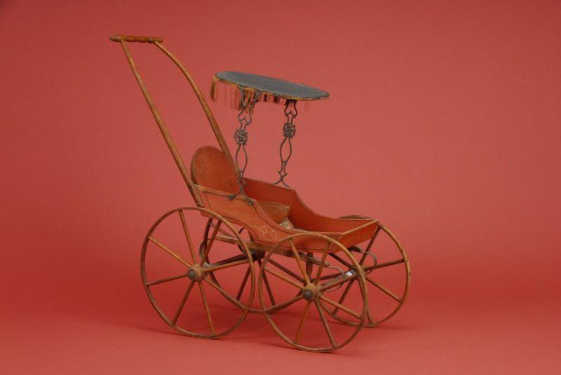 Appraisal: Joel Ellis Doll Carriage Springfield Vermont ca painted wood with