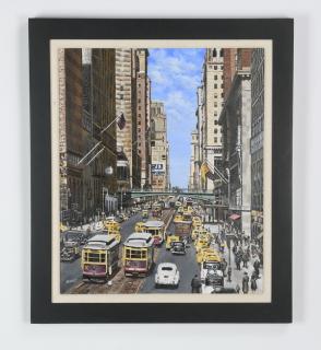 Appraisal: American School O c NYC street scene h American School