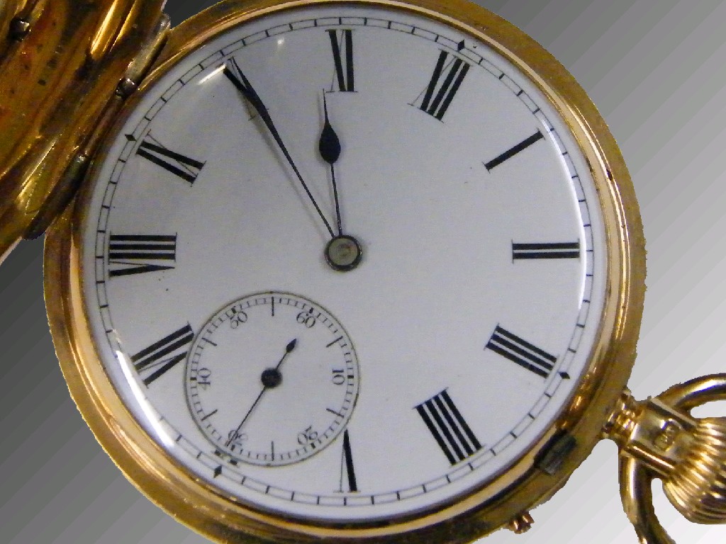 Appraisal: Good ct lever hunter pocket watch hallmarked London the three-quarter