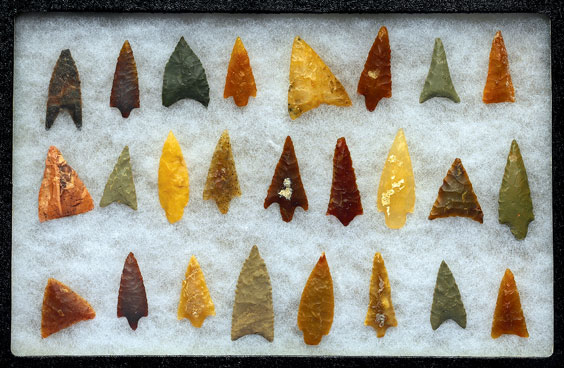 Appraisal: COLLECTION OF GEM POINTS Neolithic - to years old Sahara