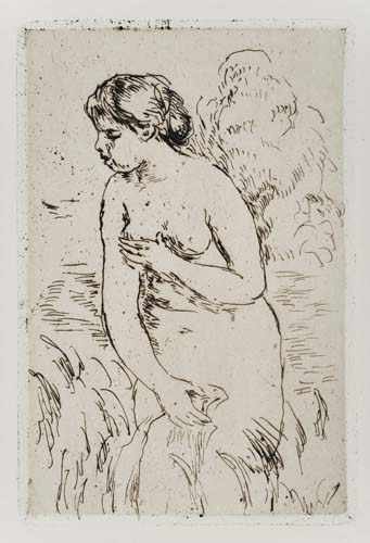 Appraisal: PIERRE-AUGUSTE RENOIR Baigneuse debout mi-jambes Etching on cream smooth wove