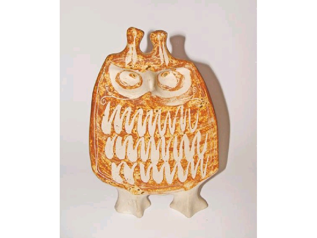 Appraisal: A PARKINSON POTTERY OWL designed by Richard and Sue Parkinson