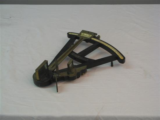 Appraisal: th Century ebony and brass sextant h in