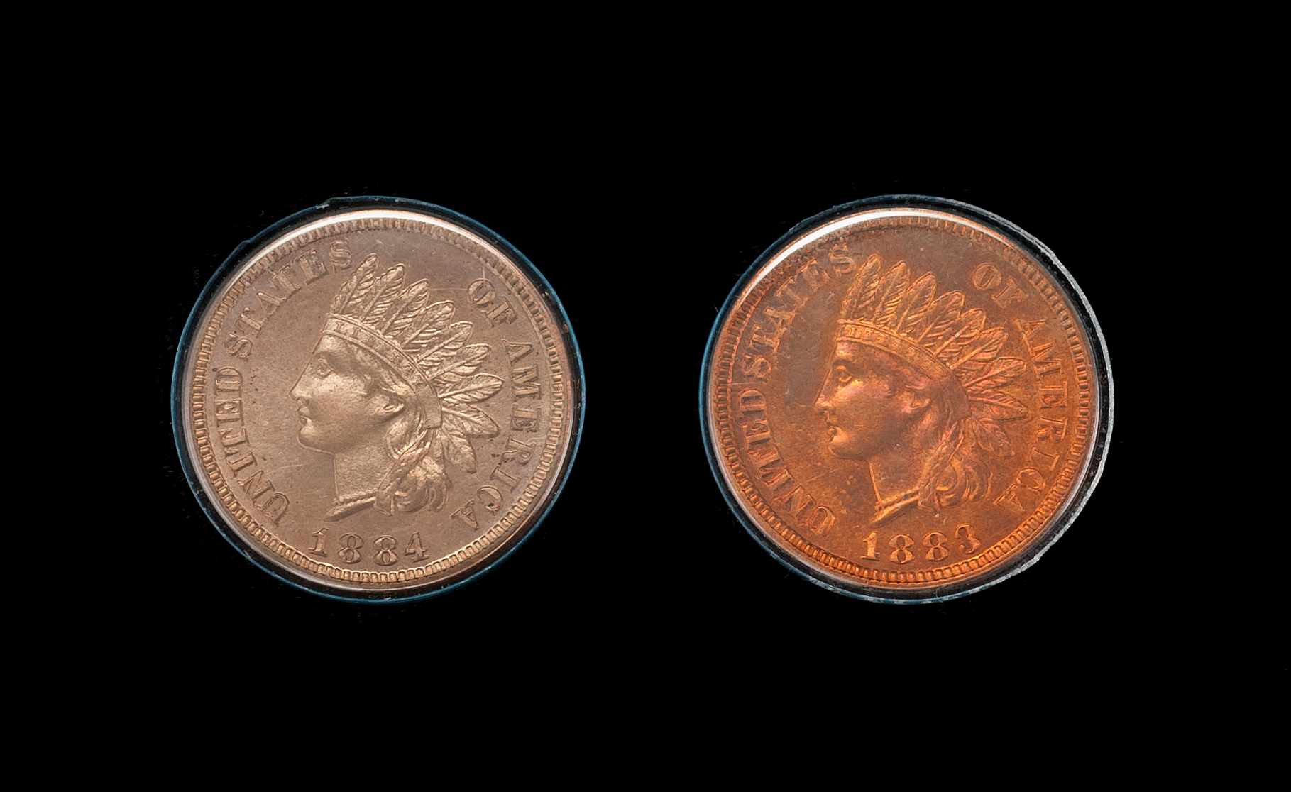 Appraisal: TWO U S INDIAN HEAD CENTS and Gem Proof Red