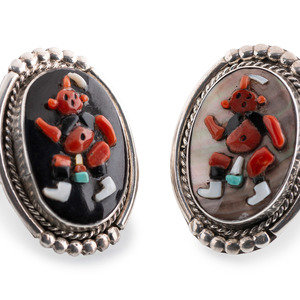 Appraisal: Augustine and Rosalie Pinto Zuni - th century Silver and