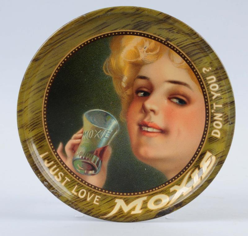 Appraisal: Small Moxie Advertising Tip Tray Clean field with a tiny