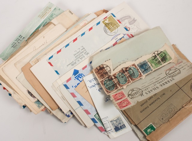 Appraisal: Assorted stamped covers from around the world comprising about pieces