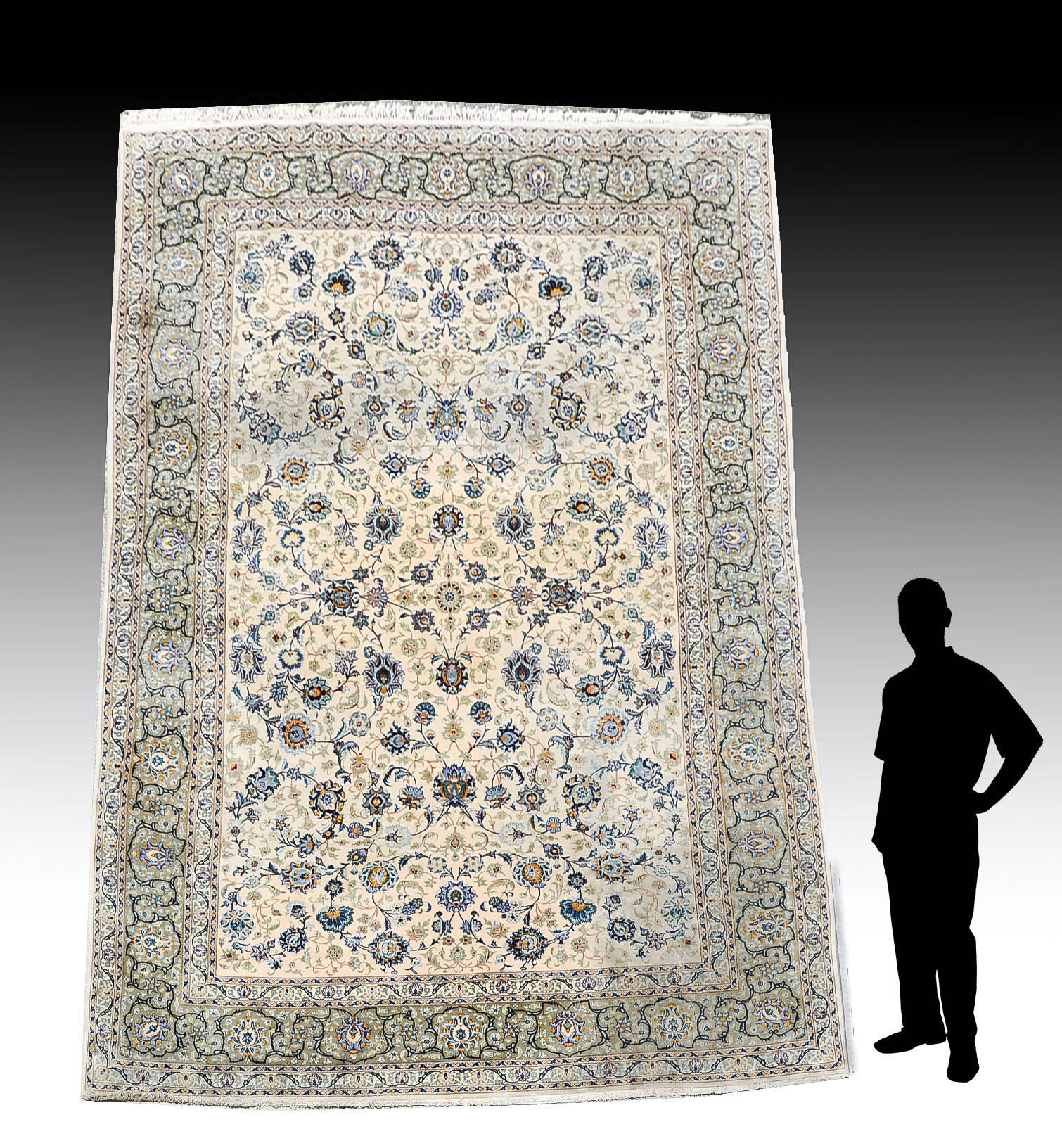 Appraisal: PERSIAN HAND KNOTTED WOOL ROOM SIZE RUG ' '' X