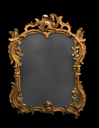 Appraisal: Louis XV-Style Giltwood Looking Glass second quarter th century the