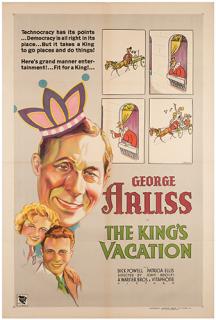 Appraisal: The King's Vacation Warner Bros One sheet x Comedy starring