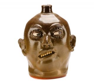 Appraisal: Lanier Meaders Face Jug Six Teeth Signed Lanier Meaders American