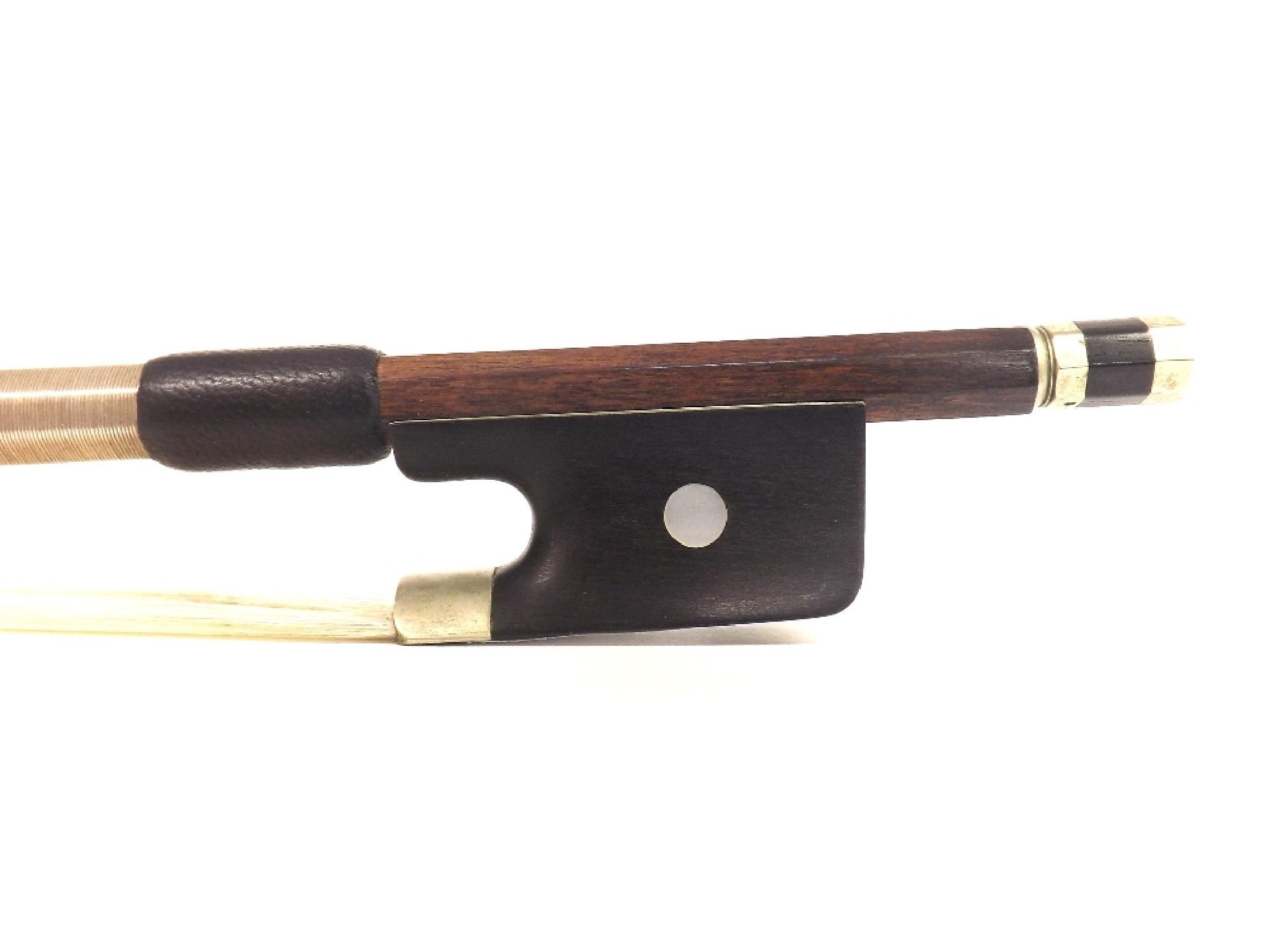 Appraisal: French nickel mounted violoncello bow by Cuniot - Hury and