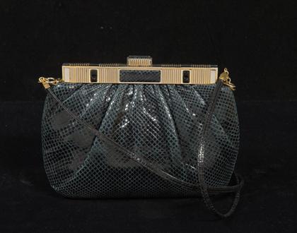 Appraisal: Two exotic skin Judith Leiber purses s One in greenish