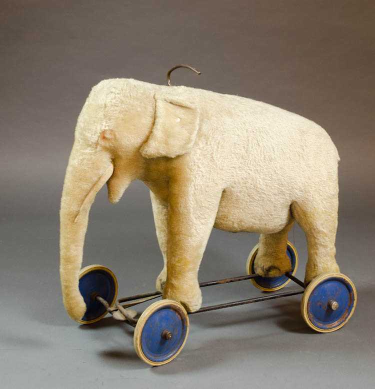 Appraisal: VINTAGE STEIFF RIDING ELEPHANT Steiff Co Germany c featuring an