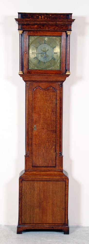 Appraisal: AN OAK LONGCASE CLOCK by Joseph Batty Halifax the thirty