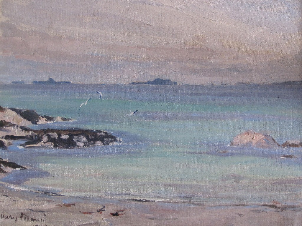 Appraisal: MARY MORRIS fl - Oil on canvas 'Looking West from