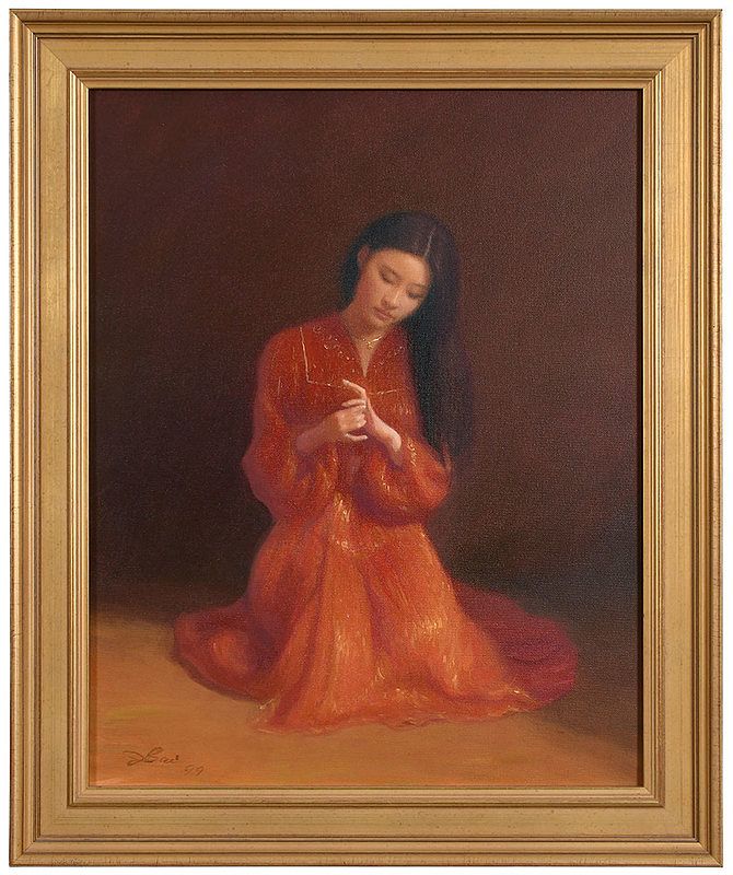 Appraisal: Bai Jingzhou Chinese born - Bride signed lower left in