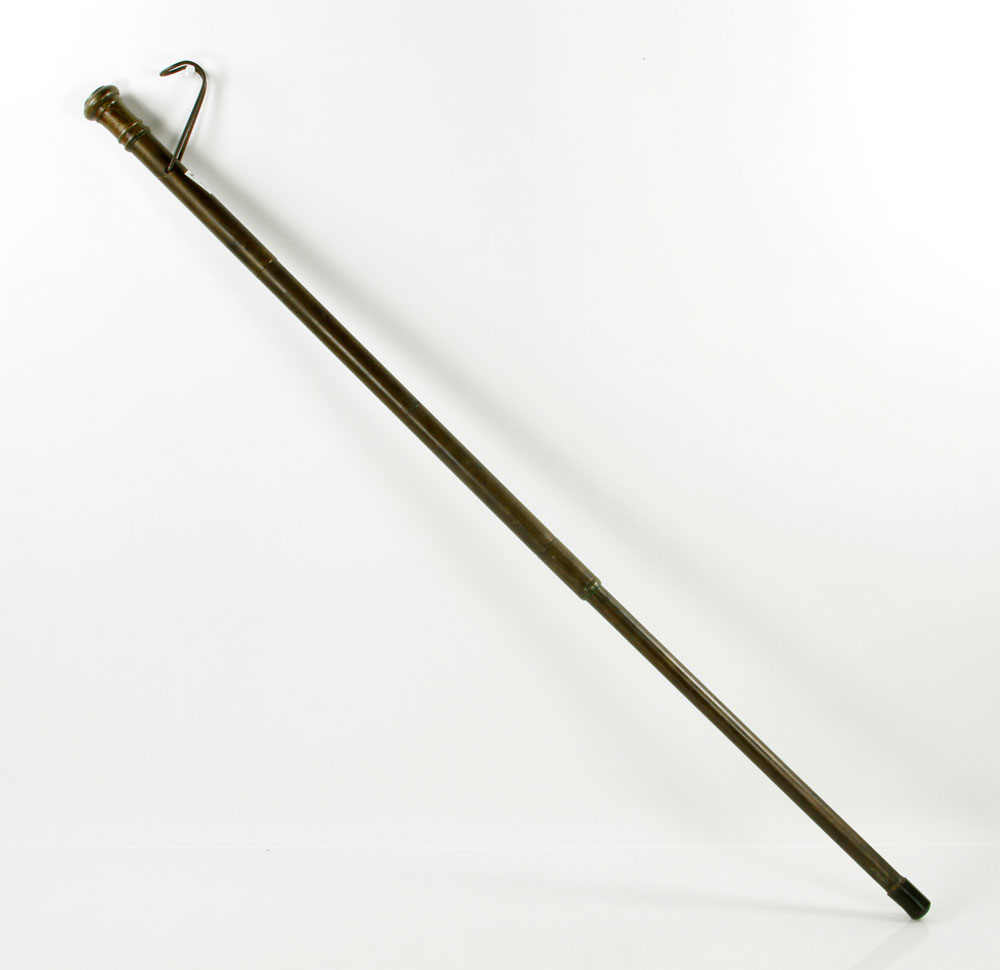 Appraisal: - Antique Brass Bicycle Pump Cane Antique bicycle pump cane