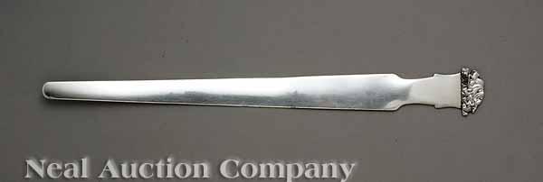 Appraisal: An Irish Sterling Silver Meat Skewer unidentified maker NS marked