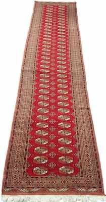 Appraisal: An Estate Extra-Long Semi-Antique Turkoman Wide Runner Apprx '- x