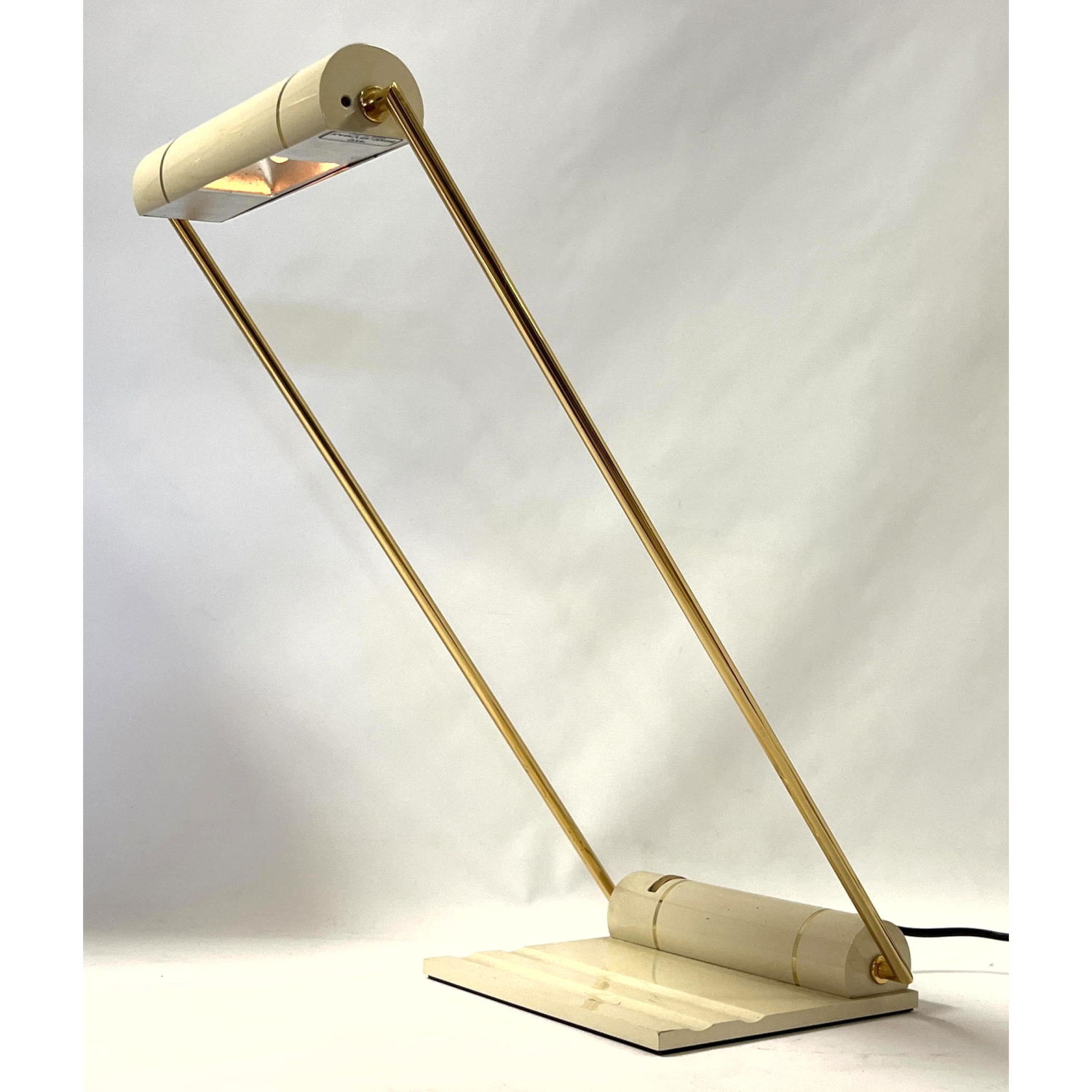 Appraisal: FRATELLI MARTINI Brass Enamel Paint Desk Task Lamp Adjustable cantilever