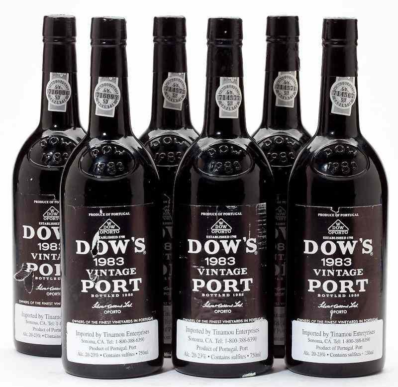 Appraisal: Dow's Vintage Port bottles into neck bn snl sscl''Very stylish