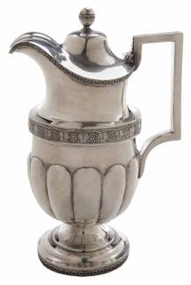 Appraisal: American Coin Silver Covered Pitcher New York early th century