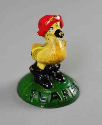 Appraisal: 'FLAPPER'' PAPERWEIGHT Hubley cast iron whimsical depiction of duck wearing