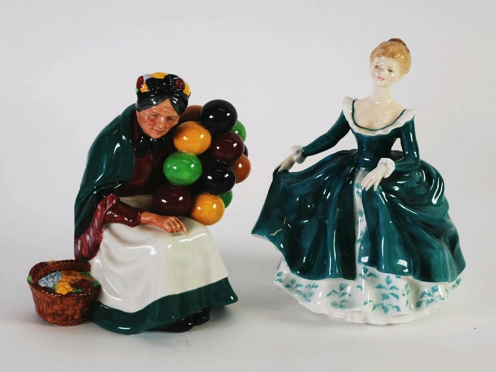 Appraisal: ROYAL DOULTON SECOND QUALITY CHINA FIGURE THE OLD BALLOON SELLER