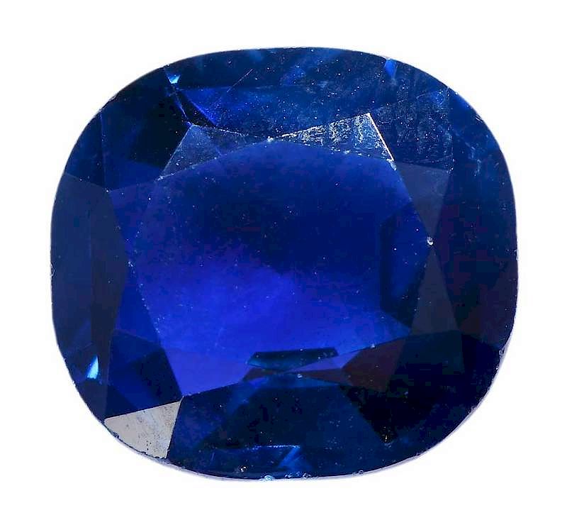 Appraisal: ct Blue Sapphire cushion mixed cut AGL report CS origin