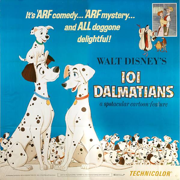 Appraisal: Dalmations Walt Disney -R six-sheet condition A x in