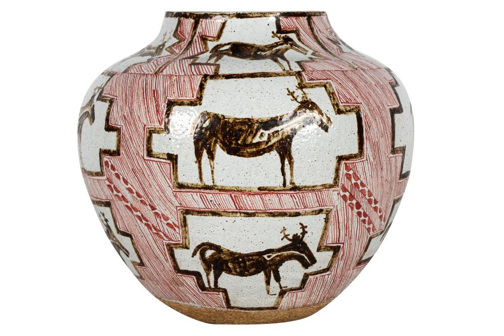 Appraisal: MAGDALENE MICHAEL FRIMKESS GLAZED POTTERY VESSELsigned and dated Magdalena Michael