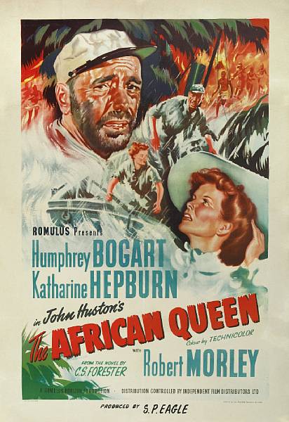 Appraisal: The African Queen Romulus-Horizon British one-sheet condition A- linen-backed x