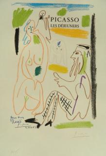 Appraisal: Pablo Picasso lithograph after Pablo Picasso Spanish - - ''Luncheons''