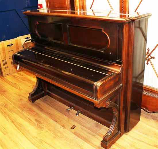 Appraisal: A Steinway Sons rosewood overstrung upright piano c number ft