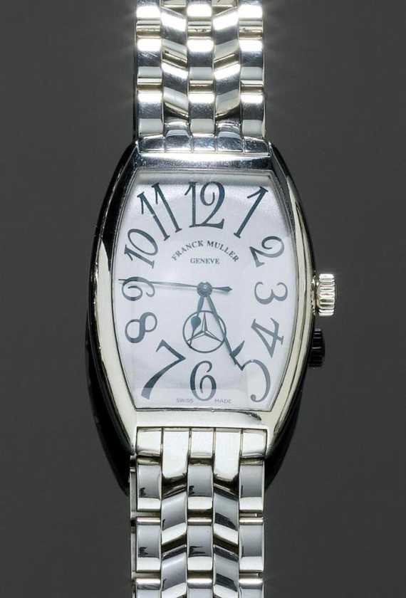 Appraisal: GENTLEMAN'S WRISTWATCH AUTOMATIC FRANK MULLER CASABLANCA Steel Ref Casablanca Tonneau-shaped