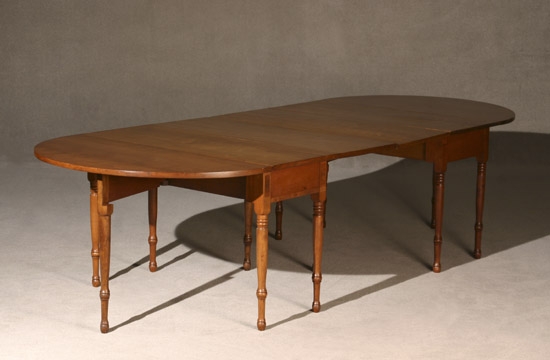 Appraisal: Federal Cherry Assembled Two-Part Dining Table th Century One with