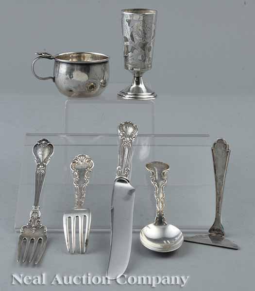 Appraisal: A Group of American Sterling Silver Child's Flatware including a