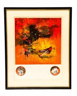 Appraisal: Lebadang Hoi Signed Lithograph on Paper Lebadang Hoi Vietnamese active