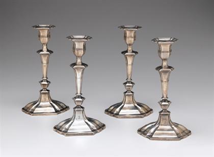 Appraisal: Set of four English sterling silver candlesticks william hutton sons