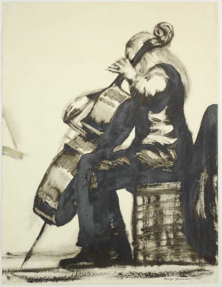 Appraisal: GEORGE JOHANSON Seattle Portland Oregon born OIL ON PAPER Music