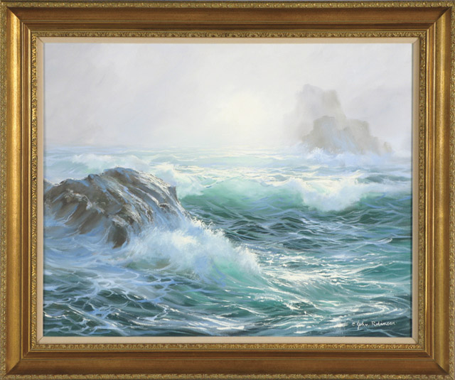 Appraisal: E JOHN ROBINSON OIL ON CANVAS American born A seascape