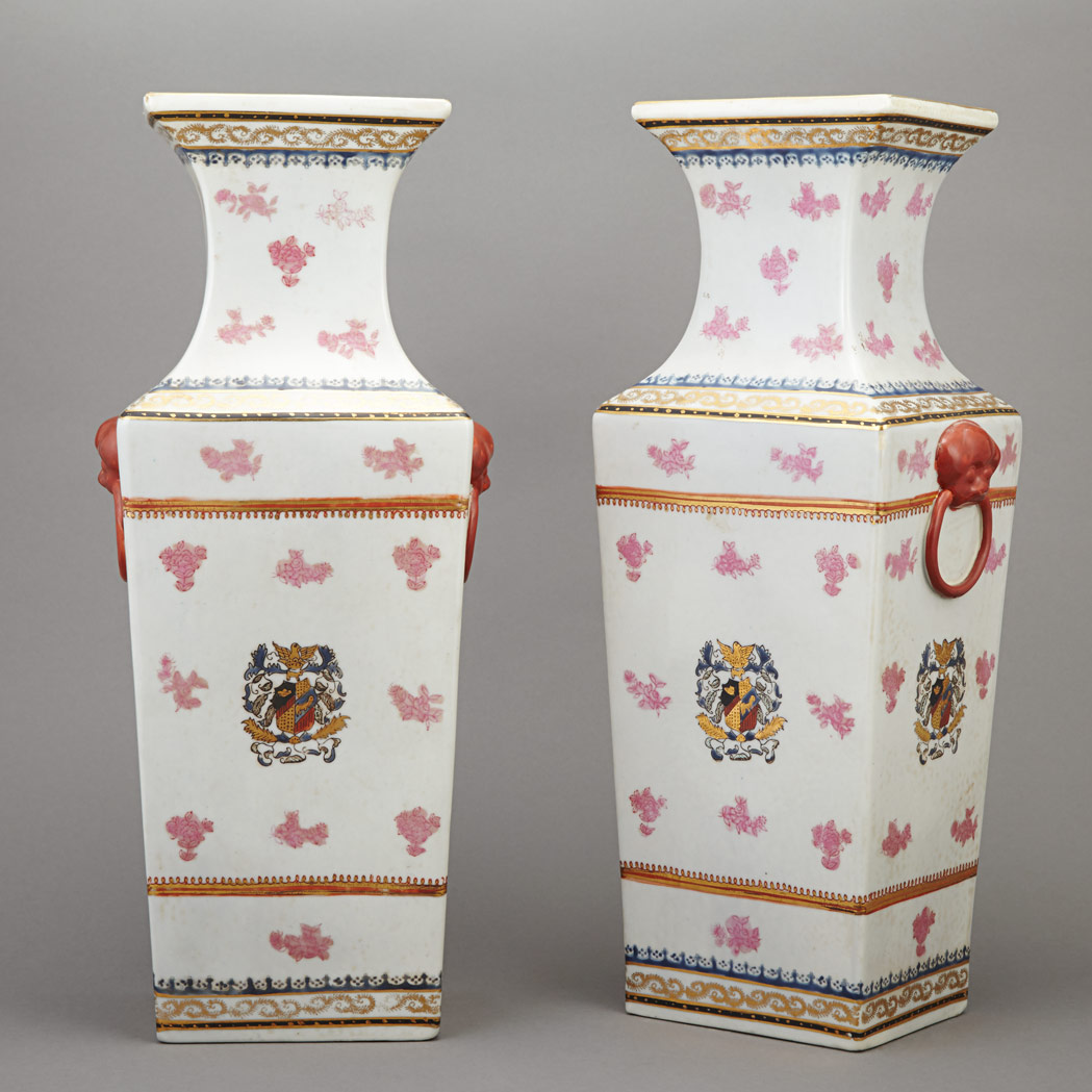 Appraisal: Pair of Chinese Export Glazed Porcelain Vases th Century Each