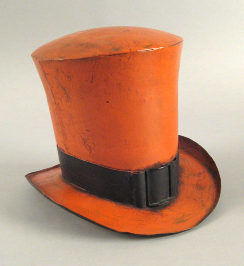 Appraisal: Painted tin top hat th c h