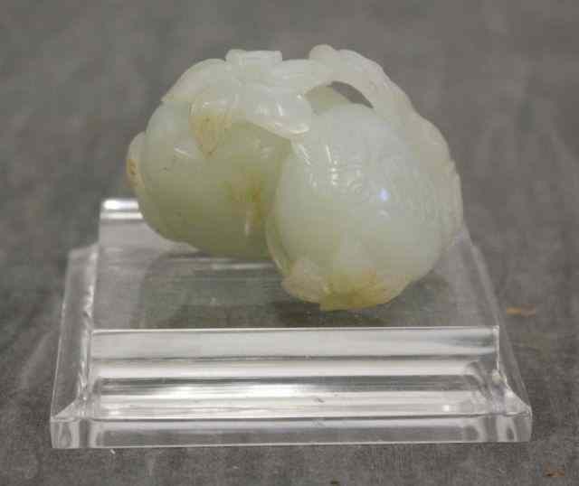 Appraisal: Important Antique Jade Pomegranates Qing Dynasty - Qianlong period As