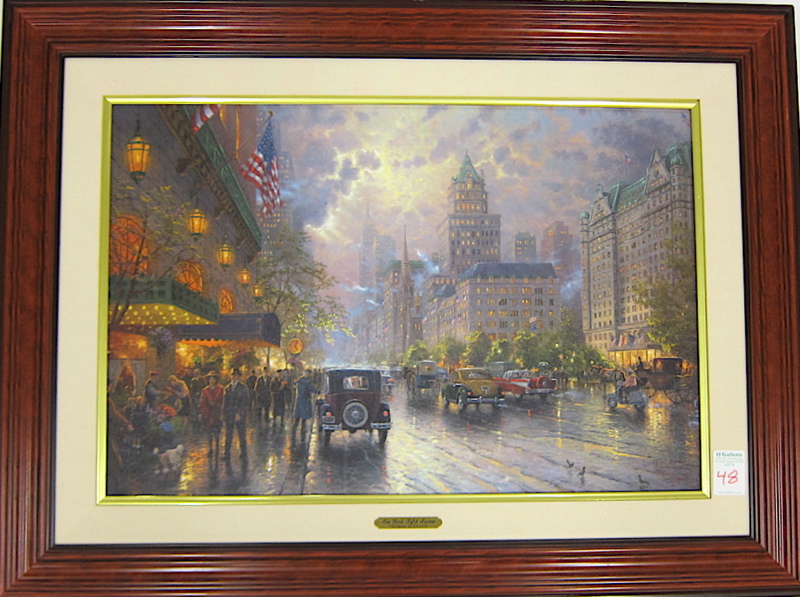 Appraisal: THOMAS KINKADE EMBELLISHED PRINT ON CANVAS American - Titled New